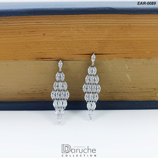 Silver Plated Cubic Zircon Earrings