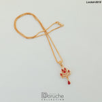 Gold Plated Ruby Zircon Stone Locket