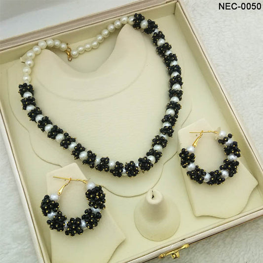 Premium Quality Pearl Necklace Set (NEC-0050)